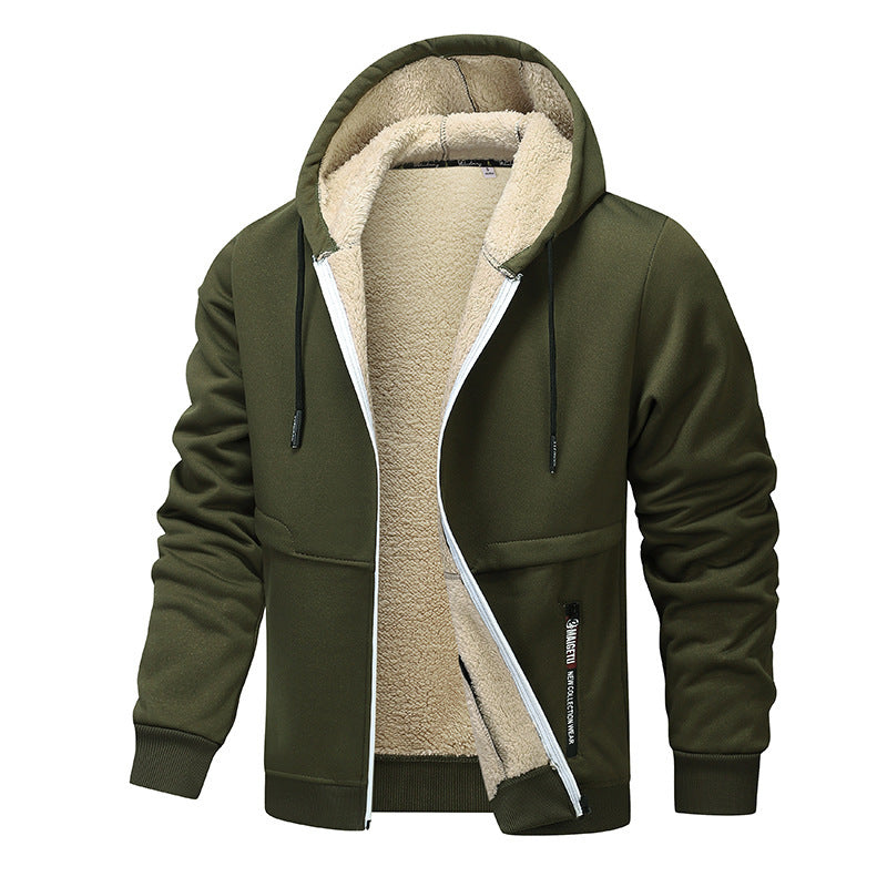Men's Fashion Lambswool Thickened Coat Sweatshirt by My Store