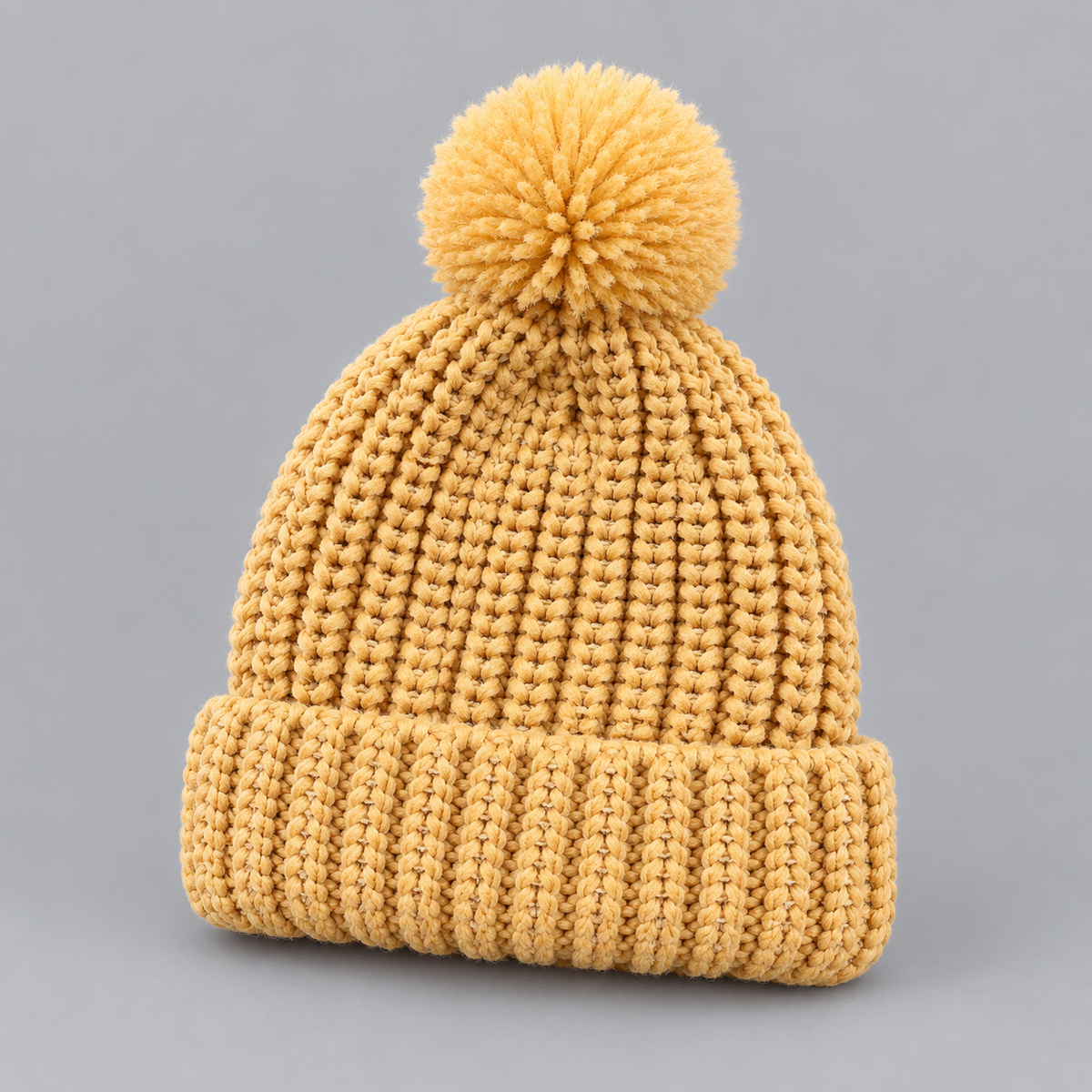 Kids’ Classic Knit Pom-Pom Beanie – 6 Colors