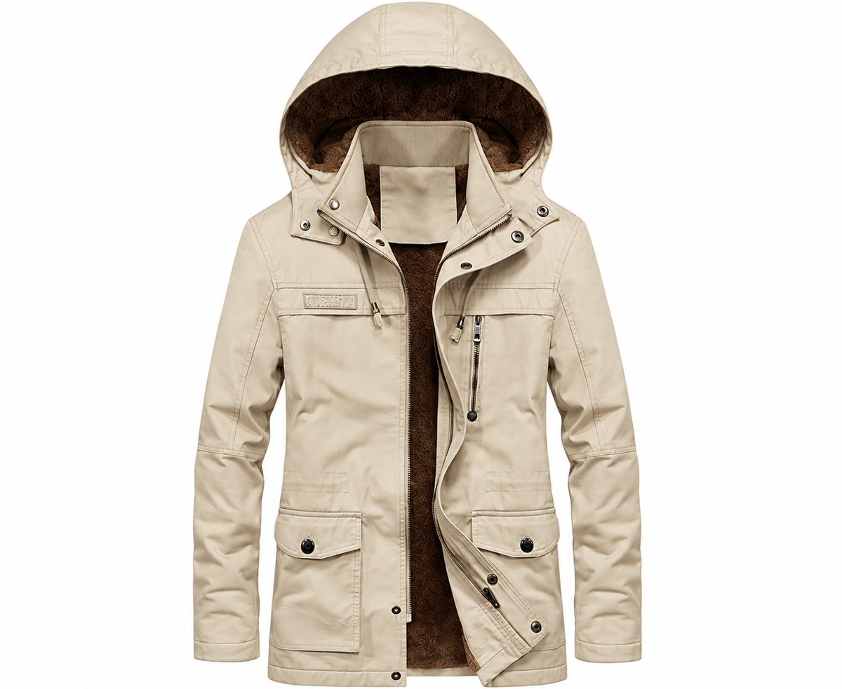 Men’s Thick Stand-Collar Winter Jacket – Warm Zip-Up Coat, M–5XL by My Store