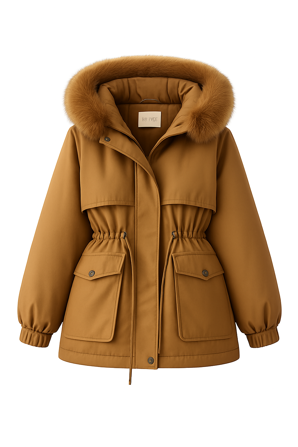 New Women's Cotton-Padded Plush Warm Coat 2024 Autumn Winter Parkas Coat Women's Long Sleeve Zipper Hooded Drawstring Parkas by My Store