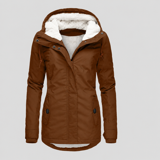 Women’s Cozy Hooded Fleece Jacket – Warm Zip-Up with Pockets by DERILUJA LLC