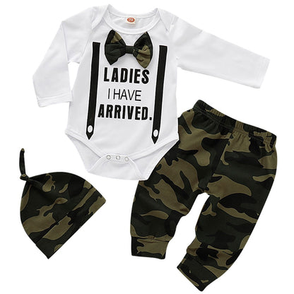 Cute 3PCS Set Newborn Baby Boy Clothes